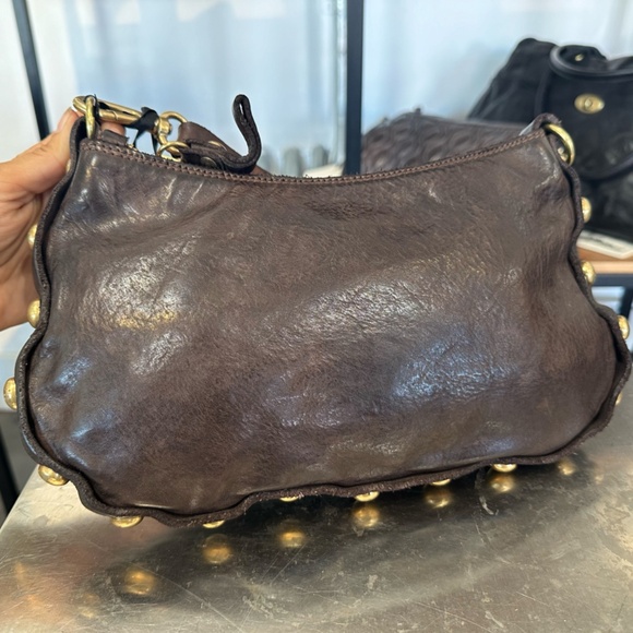 Campomaggi Handbags - Dark Brown Campomaggi bag with studs